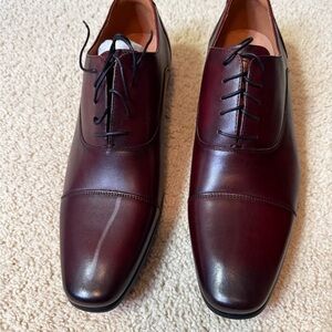 Postino Men’s Oxford Dress Shoes – Size 14D Wine Rouge Vin, New in Box